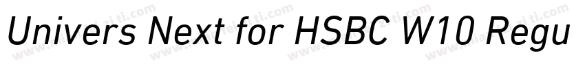 Univers Next for HSBC W10 Regular字体转换
